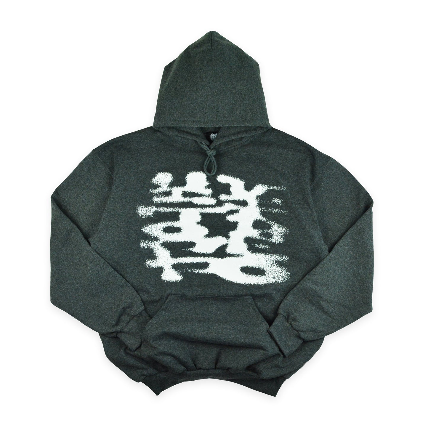 FADED LOGO HOODIE CHARCOAL/WHITE