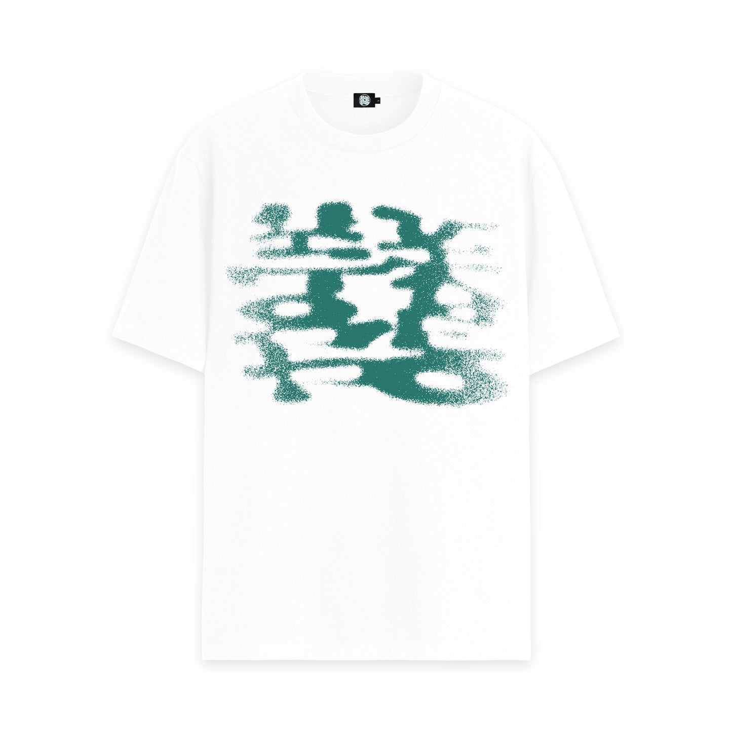 FADED LOGO TEE WHITE/TEAL